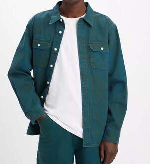 Levi's Classic Worker Overshirt in Green Garment Dye